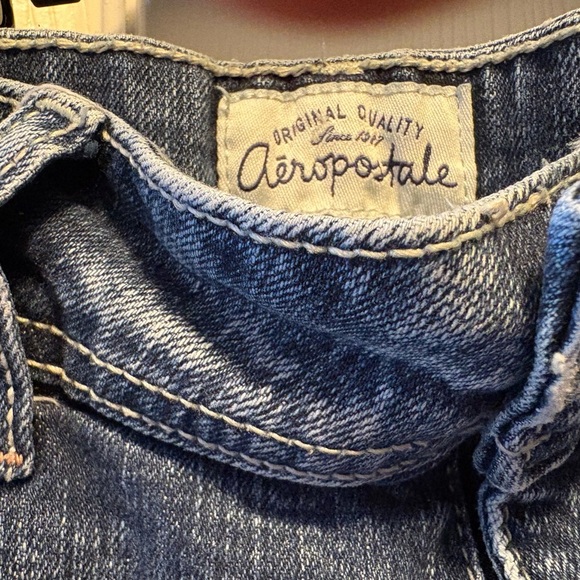 Aeropostale Blue Jean Shorts Distressed Cut-Off 5/6 - Picture 2 of 5